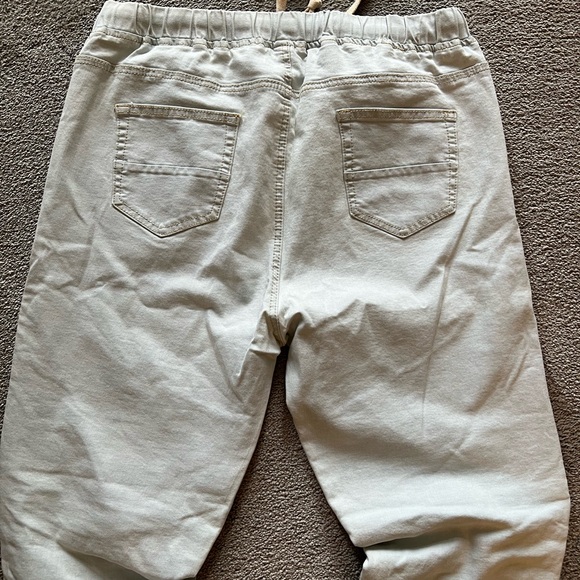 AMERICAN BAZI Brand drawstring pull-up distress light DENIM pants. - Picture 4 of 4